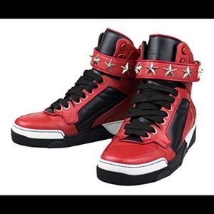 Givenchy Men’s 9 Star Studded Hightop Red